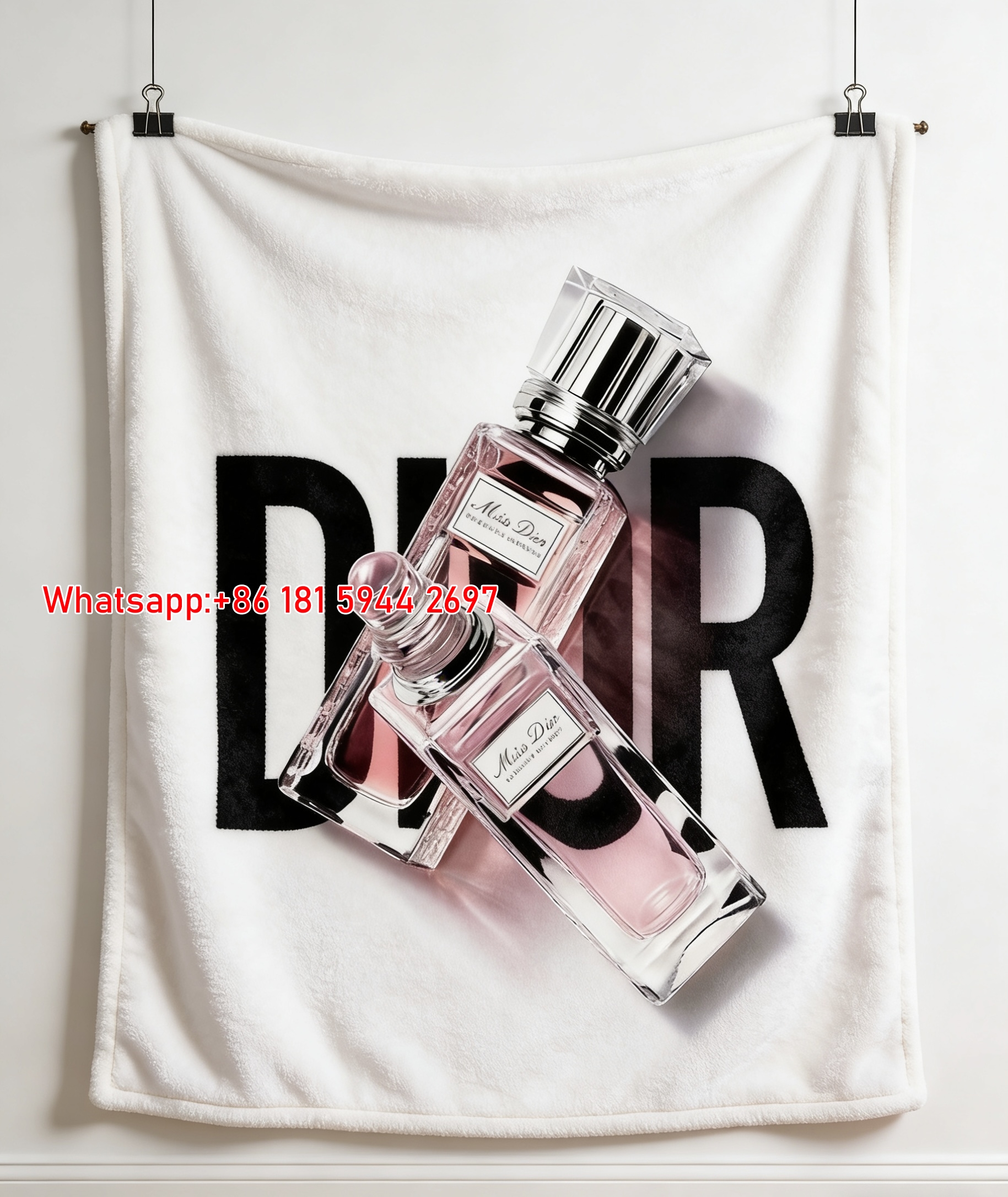 Miss Dior Perfume Flannel Sofa Throw Blanket D323